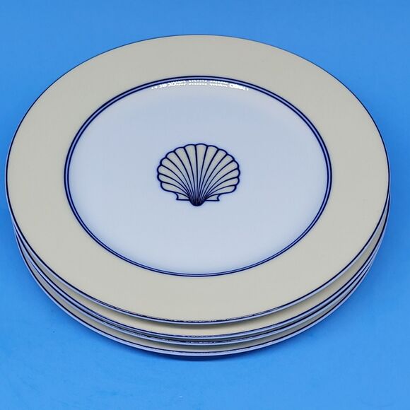 Fitz & Floyd Nobilis Shell 6.5" Bread  Plates Bundle of 4 Discontinued Excellent - Picture 7 of 8